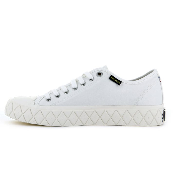 Palladium Palla Ace Canvas Low Tops Men's Sneakers White | UK R876-MIU